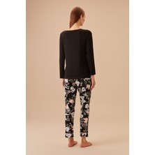 Suwen Black Rose Pijama Takımı