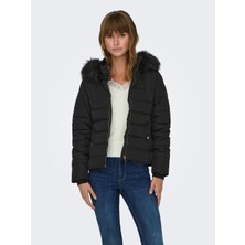 Only Kapüşonlu Siyah Kadın Mont 15304767