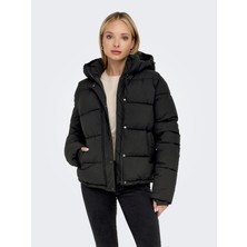 Only Kapüşonlu Siyah Kadın Mont 15287909