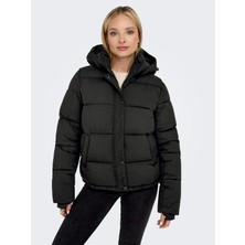 Only Kapüşonlu Siyah Kadın Mont 15287909