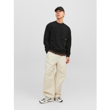 Jack & Jones Jcolab Erkek Siyah Sweatshirt 12241523-Black