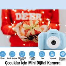 Coofbe 1080P Çocuk Fotoğraf Makinası Video Çekim Makinası Oyunlu 8gb Hafıza Kartlı Çocuklar Için Dijital Kamera