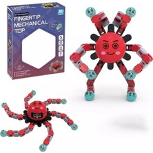 Toyaş 3 Adet Fidget Spinners Dönüştürülebilir Zincir Robot Oyuncak Stres Çarkı