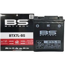 BS Battery BTX7L- 2008-2014 Honda Ps 150I Uyumlu Akü Sulu Akü