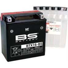 BS Battery BTX16- 2009-2016 Kawasaki Vn 1700 Nomad Uyumlu Akü Sulu Akü