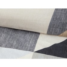 English Home Triad Kolay Ütülenir Tek Kişilik Nevresim Seti 160X220 cm Gri - Bej