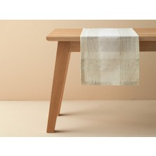 English Home Luxe Linen Look Runner 45X150 cm Krem Siyah