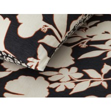 English Home Grandiflora Dijital Baskılı Soft Cotton Çift Kişilik Nevresim Seti 200X220 cm Antrasit - Terracotta