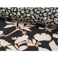 English Home Grandiflora Dijital Baskılı Soft Cotton Çift Kişilik Nevresim Seti 200X220 cm Antrasit - Terracotta