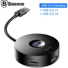 Baseus 4in1 4x USB Girişli 5gpbs Süper Hızlı Veri Aktarım Adaptörü, USB Çoğaltıcı Hub