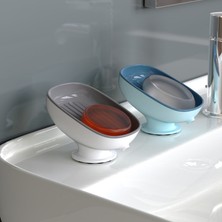 Masoffy 2 B1 Süper Vantuz Sabunluk Drenaj Su ile Banyo Sabunu Tutucu Mutfak Sünger Tutucu Sabun Kabı Banyo Aksesuarları (Yurt Dışından)