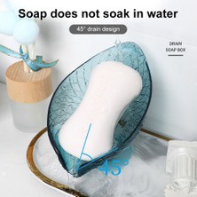 Masoffy 2 2 Adet Gri Yaprak Şekli Sabunluk Banyo Duş Vantuz Sabunluk Taklit Yeşim Malzeme Sünger Drenaj Raf Banyo Aksesuarı (Yurt Dışından)