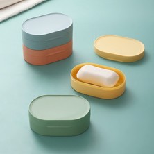 Masoffy 2 Beyaz 9x5 cm Banyo Sabunluk Plaka Plastik Kasa Ev Duş Seyahat Yürüyüş Tutucu Konteyner Taşınabilir Sabun Saklama Kutusu Dağıtıcı Malzemeleri (Yurt Dışından)