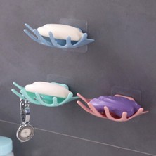 Masoffy 2 Pembe Akçaağaç Yaprağı Şekli Sabunluk Pvc Sabun Standı Tutucu Yumruksuz Drenaj Sabunluk Bulaşıklık Ovma Pedi Depolama Tepsisi Banyo Aksesuarları (Yurt Dışından)