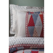 Apricitas Home Mariel Red Çift Kişilik %100 Pamuk Nevresim Takımı
