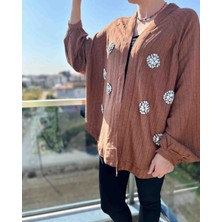 IRM By Irem Tekdemir Mevsimlik Standart Beden Taşlı Kimono
