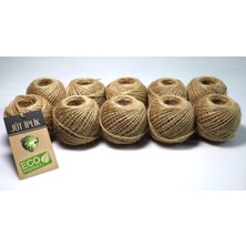Jütburada Bej Jüt Iplik 100 Metre 10 Adet Hasır Ip Kırnap Ip Doğal Ip Çuval Ip
