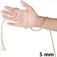 Jütburada Jüt Halat 5 mm 20 Metre Hasır Dekor Süsleme Ip