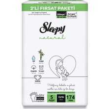 Sleepy Natural 2'li Fırsat Paketi 5 Numara Junior Bebek Bezi 174 Adet