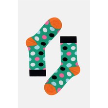 Cozzy Socks Unisex 2'li Renkli Puantiyeli Soket Çorap