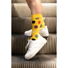 Cozzy Socks Unisex 2'li Renkli Puantiyeli Soket Çorap