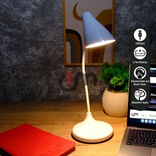Ack Şarjlı LED Masa Lambası, Ayarlanabilir Dokunmatik Işık, Dekoratif Çalışma Lambası