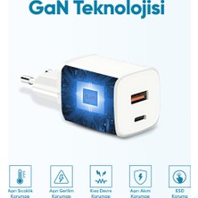 Woyax by Deji Type-C PD ve USB Hızlı Şarj Aleti Gan 33W 1.2m 60W-2A Type-C Şarj Kablosu