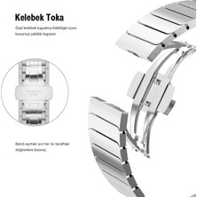 Kip GSM Metal Kordon Apple Watch Ultra/ultra 2 Tokalı Kayış 49MM 44MM 45MM 42MM 41MM 40MM 38MM Metal Baklalı Kordon Apple Watch Serisi 9 8 7 6 5 4 3 2 1 Se (Titanium, 49MM 45MM 44MM 42MM 41MM 40MM 38MM)