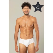 Erdem İç Giyim Erdem 3'lü Beyaz Gold Modal Slip Külot 1554