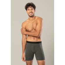 Erdem Antrasit Pamuk Elastan Uzun Boxer 1416