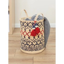 Mor Bebe Otantik Kilim Desenli Çamaşır Sepet