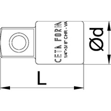 Ceta Form C01-92 1/4’’ Lokma Adaptörü D: 1/4" E: 3/8"