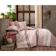Clasy Ranforce Nevresim Takımı Tek Kişilik Rustica V1 Pembe