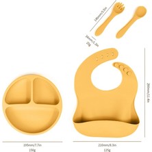 YQ Silikon Sofra Seti Çocuk Yemek Tabağı Bölücü Plaka Bebek Önlüğü Bebek Yemek Tabağı (Yurt Dışından)