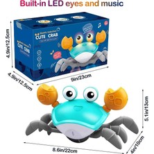 Tila Toys Emeklemeye Yardımcı Sensörlü Yengeç Şarjlı Oyuncak (Mavi)