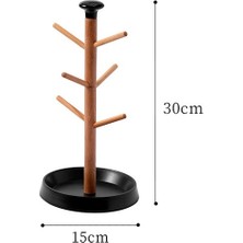 YQ Ahşap Mark Ağacı Bardak Tutucu Su Bardak Tutucu Masif Ahşap Depolama Rafı (Yurt Dışından)