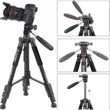 CoverZone Zomei Q222 Kamera Tripod Tripodu Statif Esnek Fotoğraf Tripod Monopod Seyahat Standı Akıllı Telefon Kamerası Dslr Projektör Için