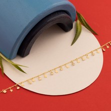 Dkmn Silver Yıldızlı Charmlı Gümüş Halhal