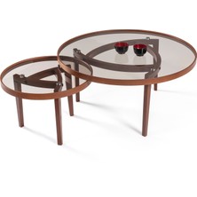 Eymense Rose Meşe Yan Sehpalı Ikili Orta Sehpa