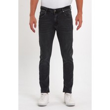 Damga Erkek Regular Fit Yüksek Bel Klasik Kesim Rahat Moda Kot Pantolon Antrasit