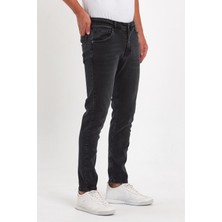 Damga Erkek Regular Fit Yüksek Bel Klasik Kesim Rahat Moda Kot Pantolon Antrasit