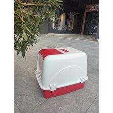 Pet Markt Petmarkt Kapalı Kedi Tuvaleti 45X40 cm Patideki Kumların Dökülmesi Için Delikli Model