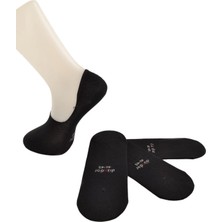 Dündar Erkek 4 Lü Plus Topuk Destek Silikonlu Dikişsiz Pamuk Babet Çorap