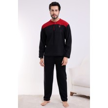 Wordex Falkon 7204 Polar Kışlık Erkek Ev Pijama Takımı Uyku Takımı