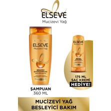 Elseve L'oréal Paris Elseve 6 Mucizevi Yağ Besleyici Bakım Şampuanı  360 ml Saç Kremi Hediyeli - 175 ml