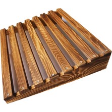 Hier Masa Altı Ayaklık Ayak Yükseltici Ayak Standı Doğal Ahşap