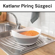 Wansatti Pratik Plastik Katlanabilir Pirinç Süzgeci