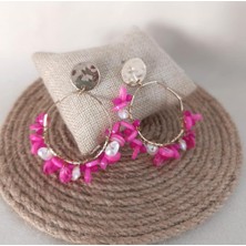 HD Marketim Küpe Otantik Doğal Taş Halka Sallantılı Küpe