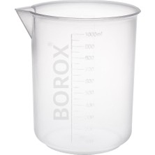 Borox Plastik Beher 1000ML - Kabartma Dereceli Ölçülü Beaker