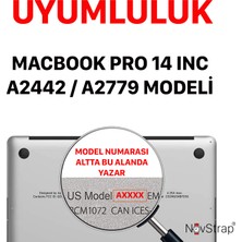 Novstrap Apple MacBook Pro 14 Inç M1 M2 A2442 A2779 ile Uyumlu Kılıf Sert Rubber Mat Buzlu Kapak